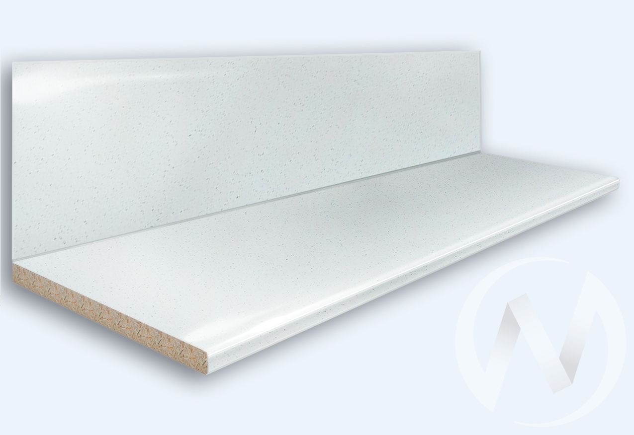 столешница 3000*600/38мм (№ 55гл белая) в заводской упаковке  «Курс-Мебель»