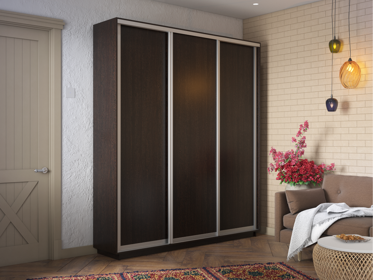 шкаф-купе экспресс дсп/дсп/дсп 2400 х 2400 х 600 «Курс-Мебель»