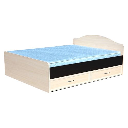 кровать 1,6 м (круглые спинки) с ящиком с матрасом «Курс-Мебель»