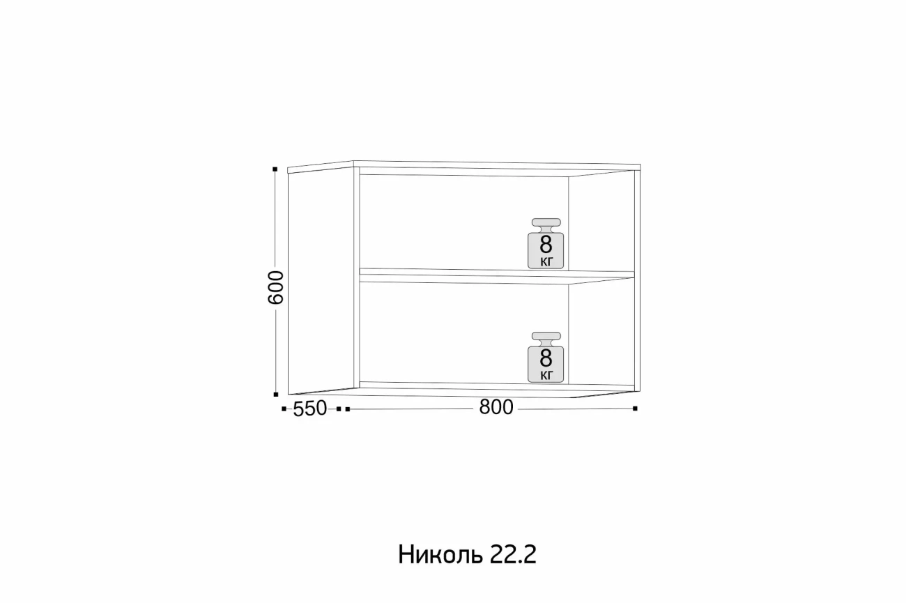 "николь 22.2" антресоль «Курс-Мебель»