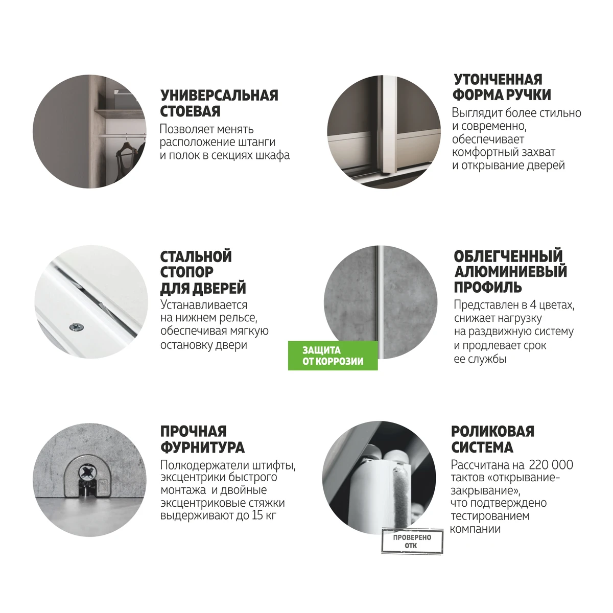 экспресс 2-х дверный 4 секции (лдсп) 1600 х 2400 х 600 «Курс-Мебель»