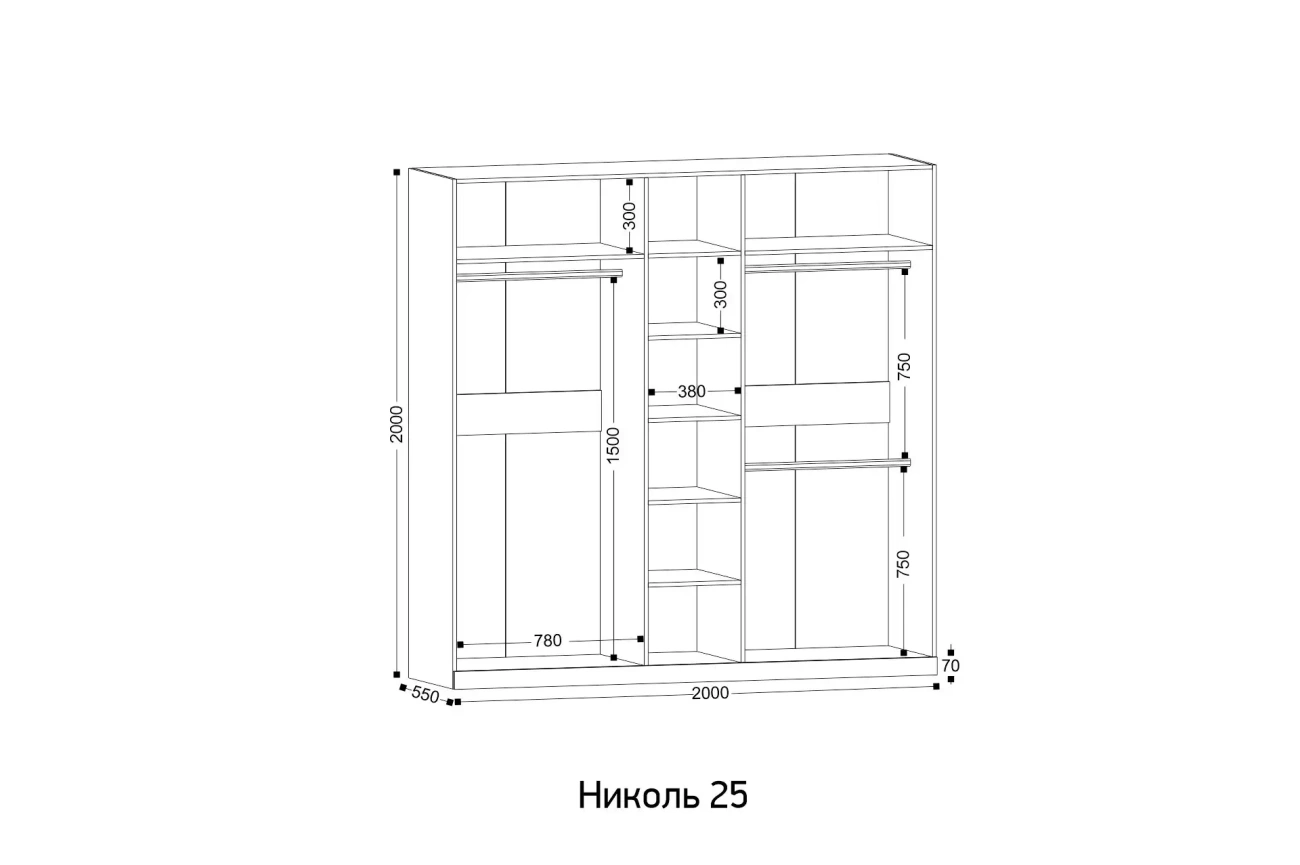 "николь 25" шкаф 5-и ств. «Курс-Мебель»