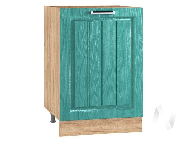 кухня "луксор": шкаф нижний под мойку 500, шнм 500 (клен бирюза/корпус венге) «Курс-Мебель»