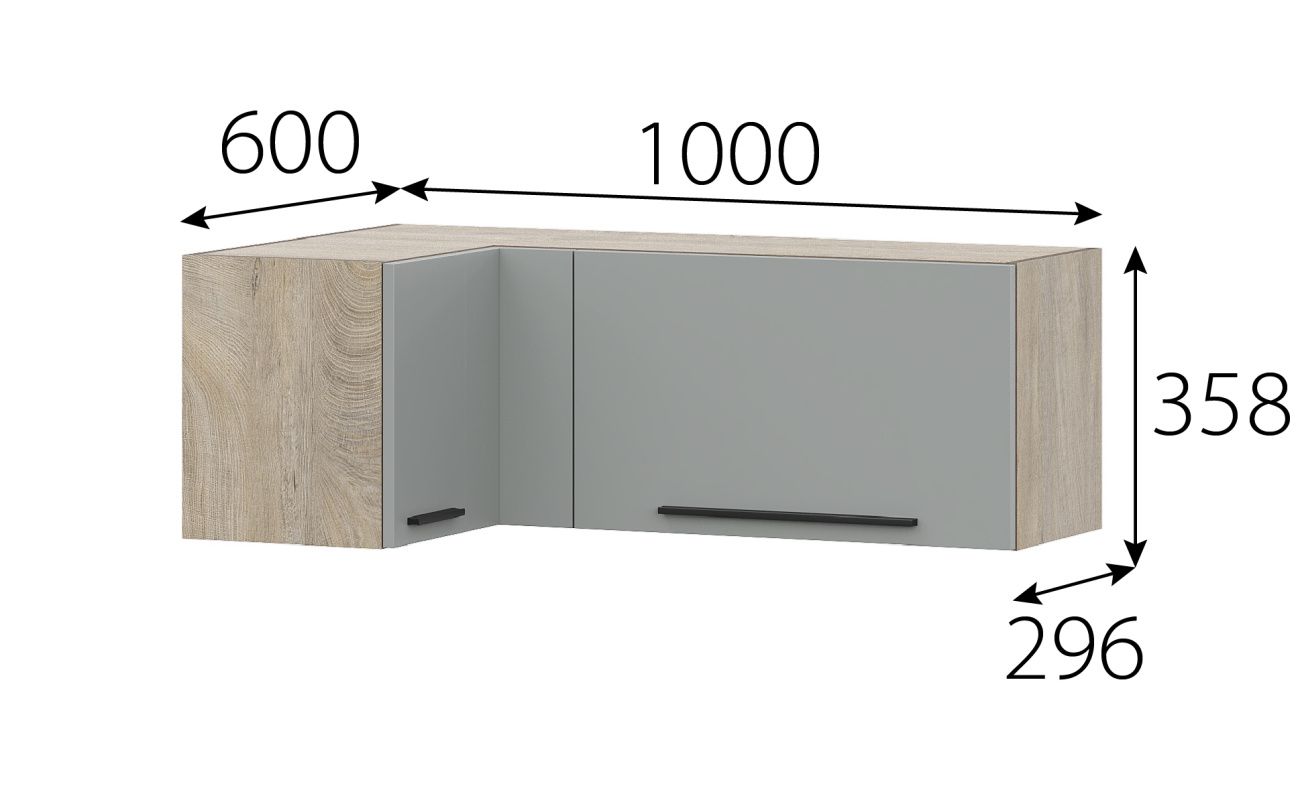 "этна" шкаф навесной барный 1000 (10му1я) софт «Курс-Мебель»