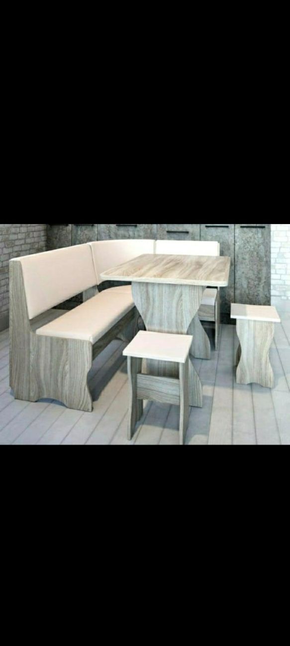 кухонный уголок "миссия"-v, ясень светл., кз беж «Курс-Мебель»