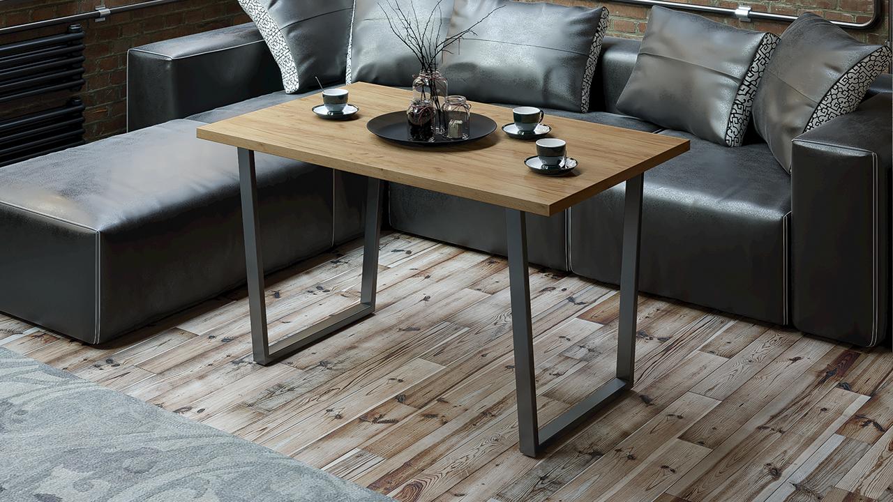 стол обеденный «даллас» тип 1 черный, дуб крафт золотой «Курс-Мебель»