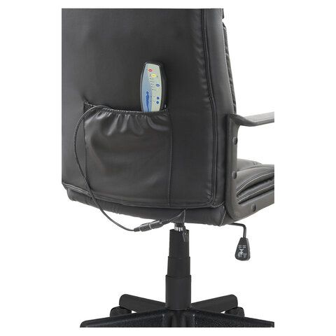 кресло офисное brabix "relax ms-001", 4 массажных модуля, экокожа, черное, 532519 «Курс-Мебель»