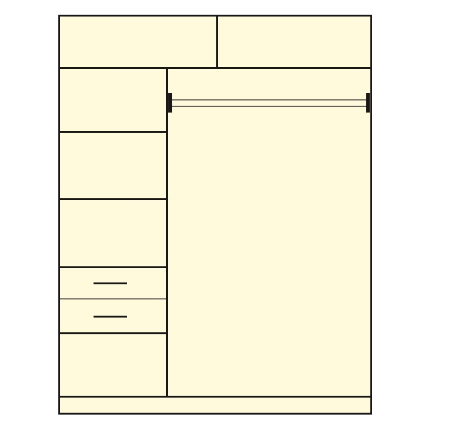 шкаф купе "раум" дд + ящики веста 1,4 «Курс-Мебель»