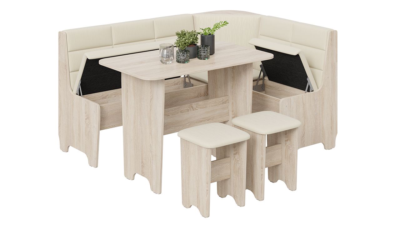 кухонный уголок «техас» исп.2 дуб сонома/кашемир крем «Курс-Мебель»