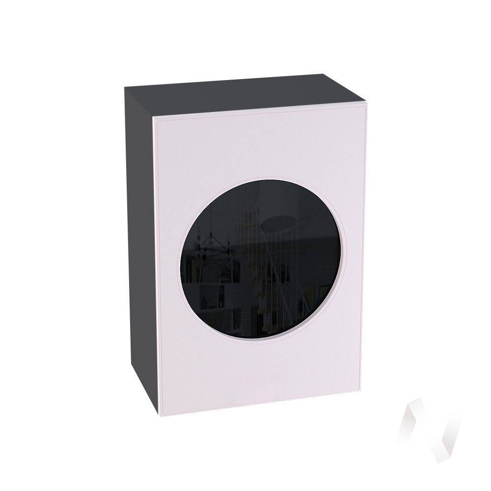 кухня "мемфис": шкаф верхний со стеклом 500, швс 500 (японский шелк/корпус венге)  «Курс-Мебель»