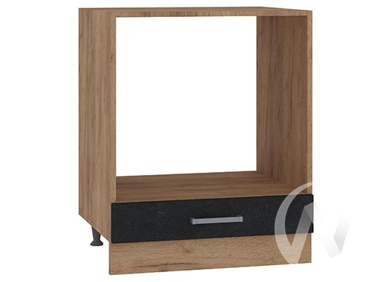 кухня "лиана": шкаф нижний под духовку 600, шнд 600 (бетон графит/корпус дуб крафт золотой) «Курс-Мебель»