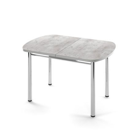 стол трилогия нераздвижной в1, пластик метрополитан / хром «Курс-Мебель»