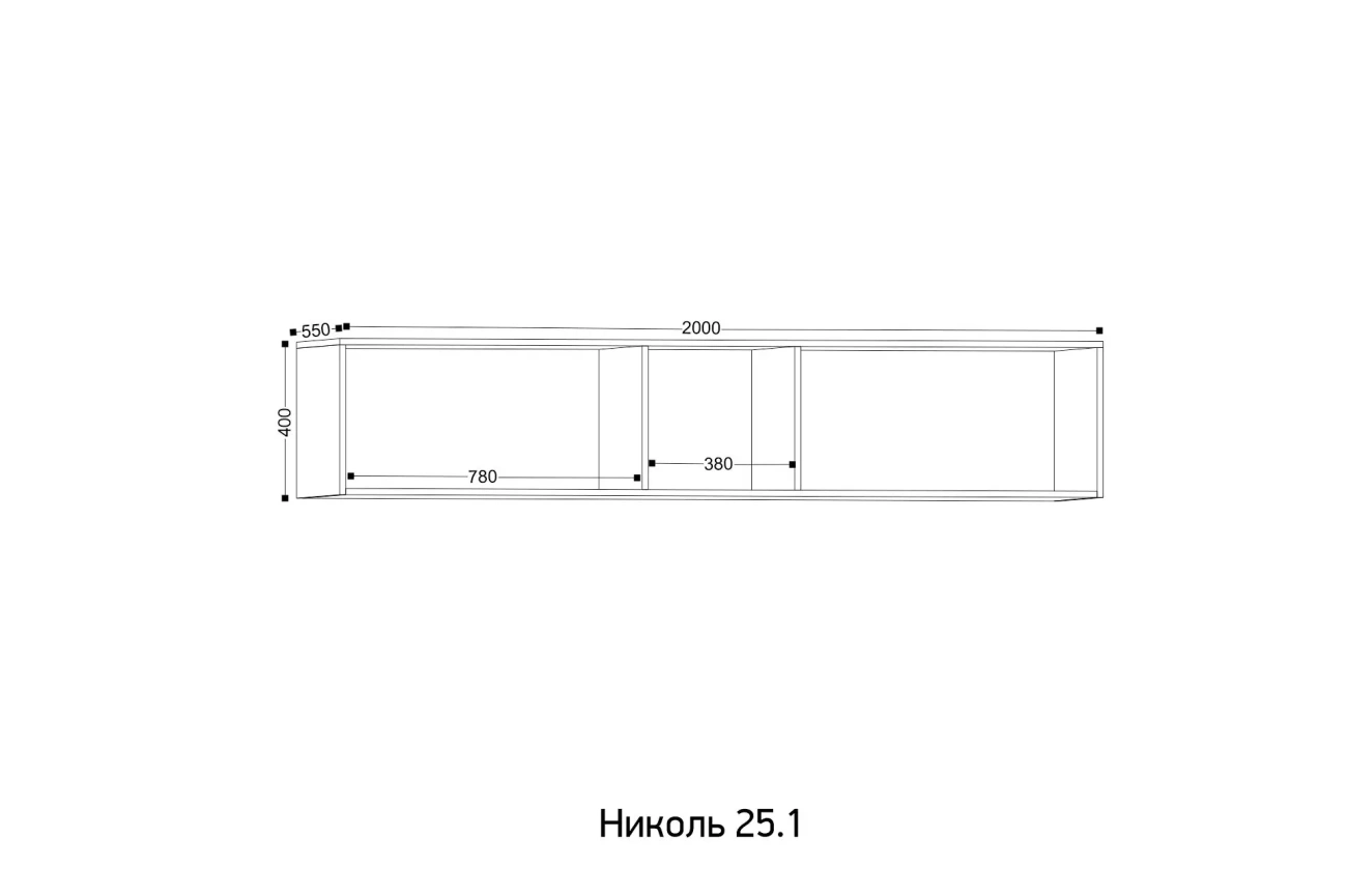"николь 25.1" антресоль «Курс-Мебель»