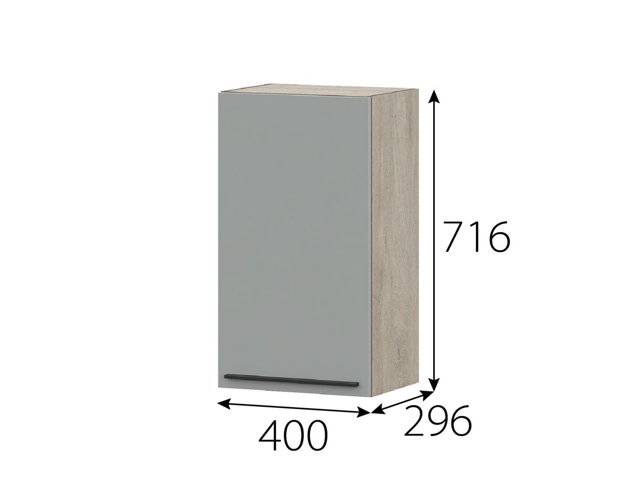 "этна" шкаф навесной 400 (4в1) софт «Курс-Мебель»