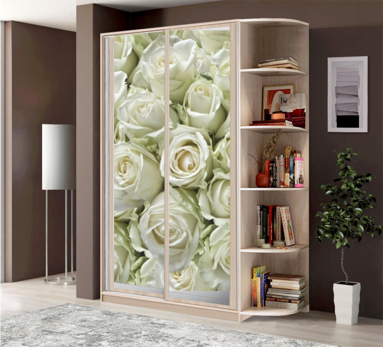 шкаф-купе 1,1м фотопечать+терминал «Курс-Мебель»