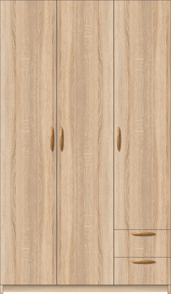 шкаф 3-х дверный стандарт 24 без зеркала «Курс-Мебель»