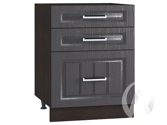 кухня "луксор": шкаф нижний с 3-мя ящиками 500, шн3я 500 (клен бирюза/корпус белый)   «Курс-Мебель»