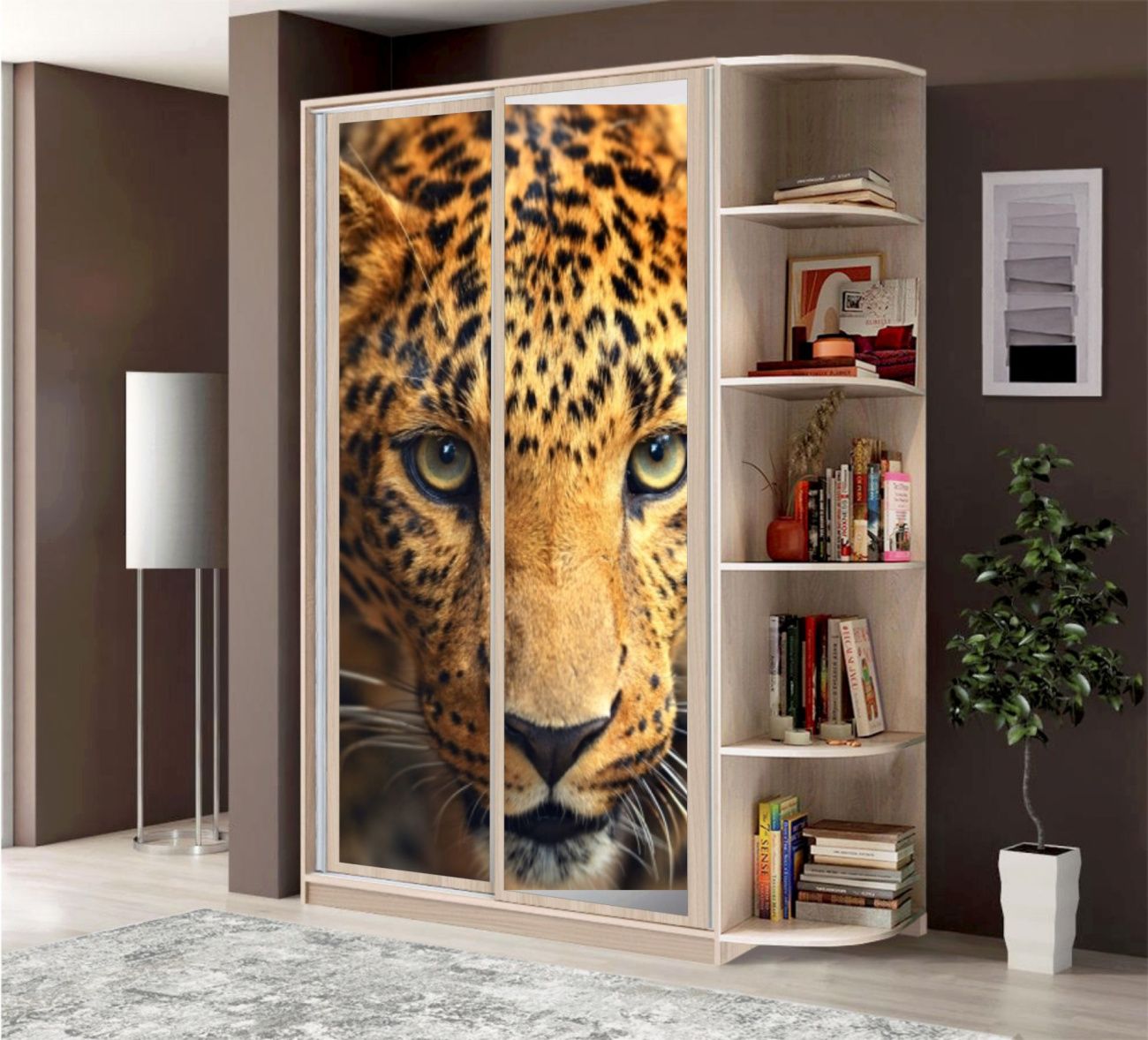 шкаф-купе 1,1м фотопечать+терминал «Курс-Мебель»