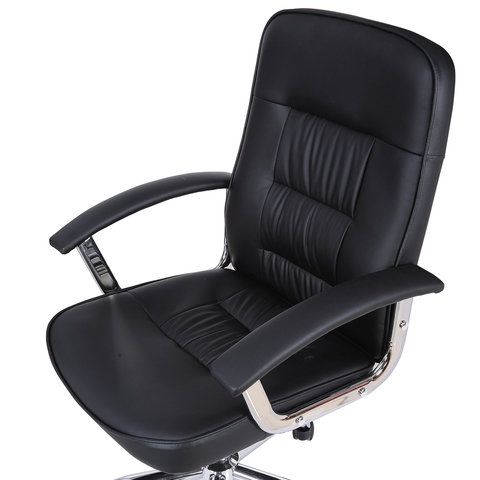 кресло brabix "bit ex-550", хром, экокожа, черное, 531838 «Курс-Мебель»