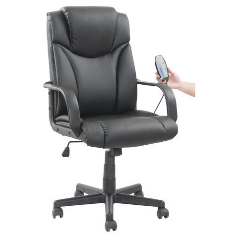 кресло офисное brabix "relax ms-001", 4 массажных модуля, экокожа, черное, 532519 «Курс-Мебель»