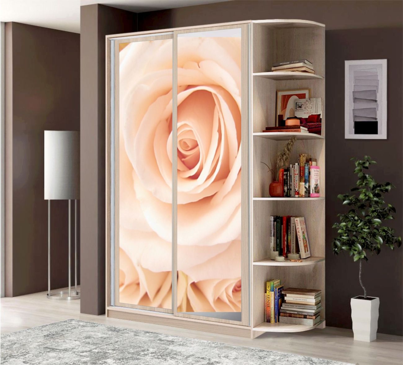 шкаф-купе 1,1м фотопечать+терминал «Курс-Мебель»