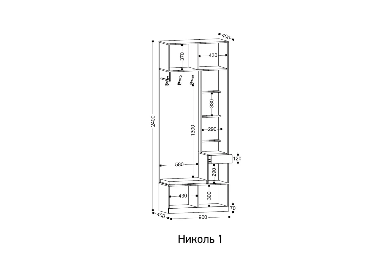 "николь 1" прихожая «Курс-Мебель»