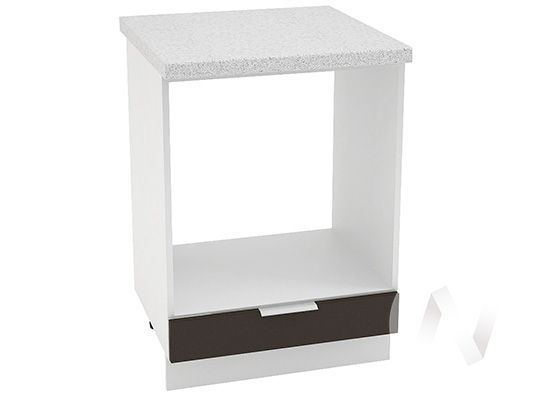 кухня "терра": шкаф нижний под духовку 600, шнд 600 (смоки софт/корпус белый) «Курс-Мебель»