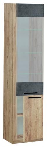 стенка "лофт" шкаф со стеклом  «КурсМебель»