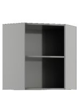 барселона шкаф верхний угловой со стеклом швус 600*600 «Курс-Мебель»