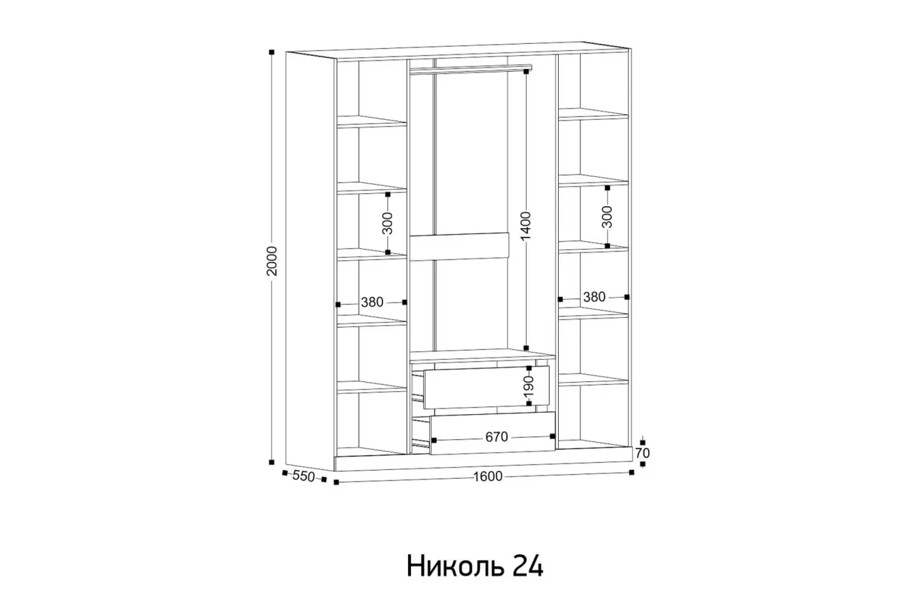 "николь 24" шкаф 4-х ств. «Курс-Мебель»