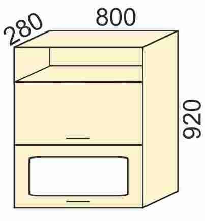 мария шкаф 802 стекло (с нишей)/920 «Курс-Мебель»