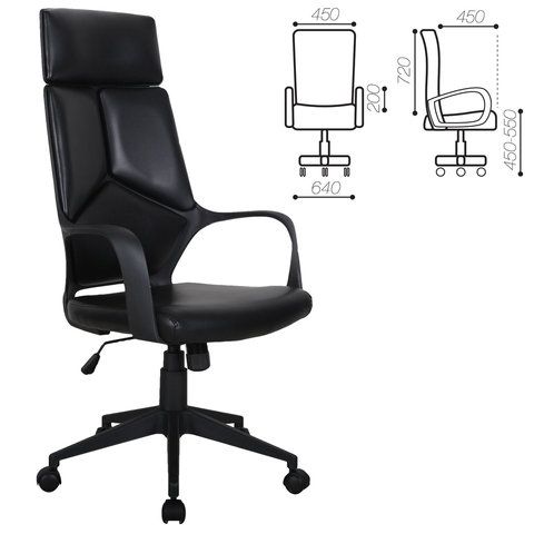 кресло офисное brabix premium "prime ex-515", экокожа, черное, 531569 «Курс-Мебель»