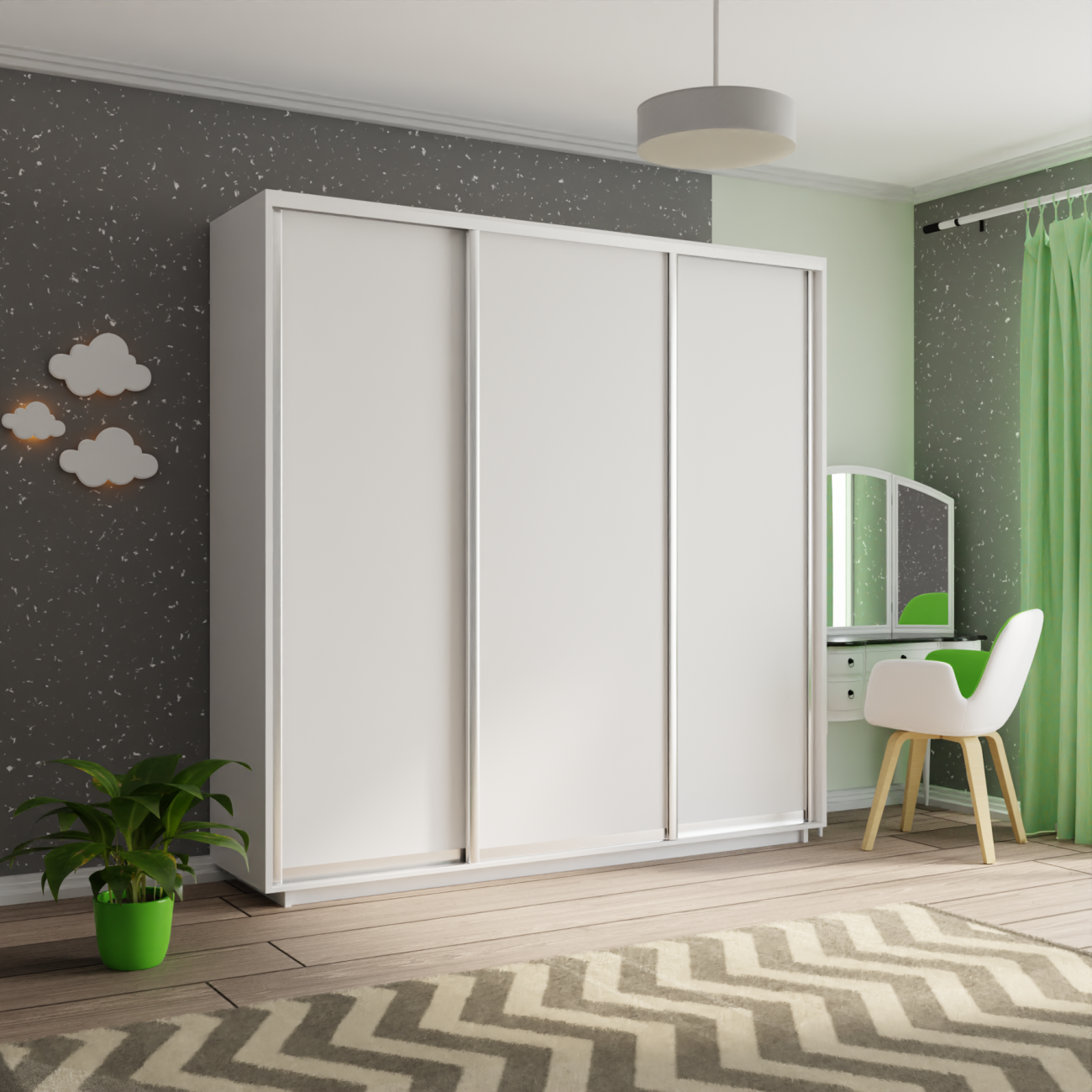 шкаф-купе экспресс дсп/дсп/дсп 2400 х 2400 х 600 «Курс-Мебель»