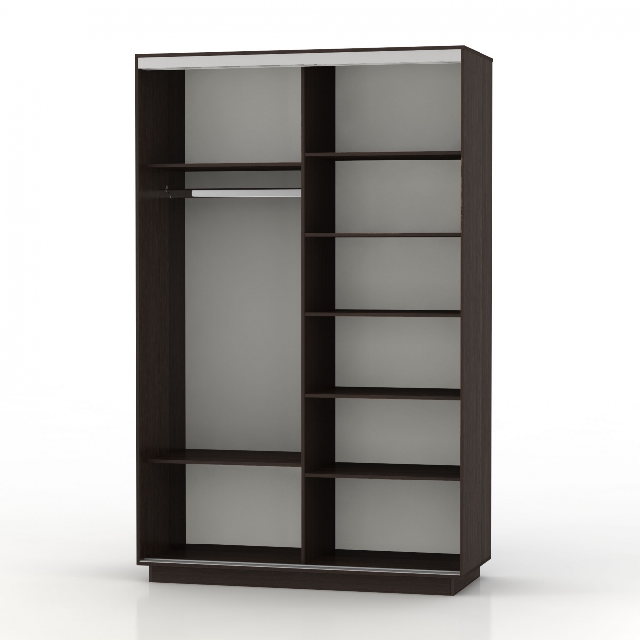 шкаф-купе 2-х дверный с 2 зеркалами 1400 х 2200 «Курс-Мебель»