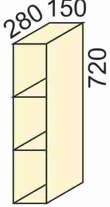 шкаф бутылочница без двери 150 мадена «Курс-Мебель»