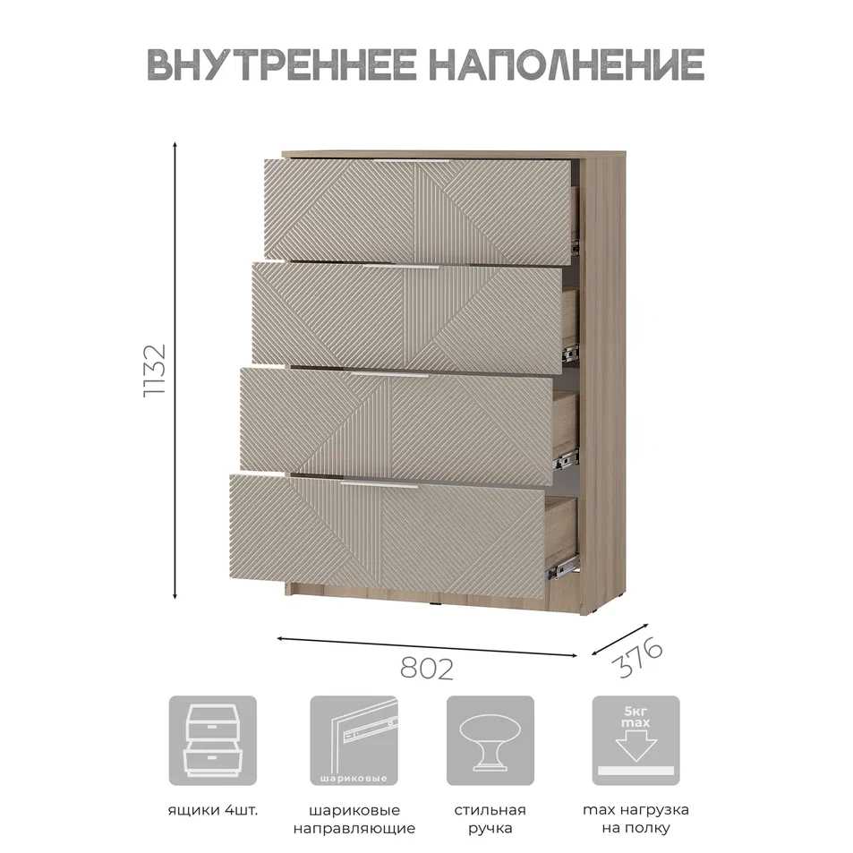 комод эмилия км-02 «Курс-Мебель»