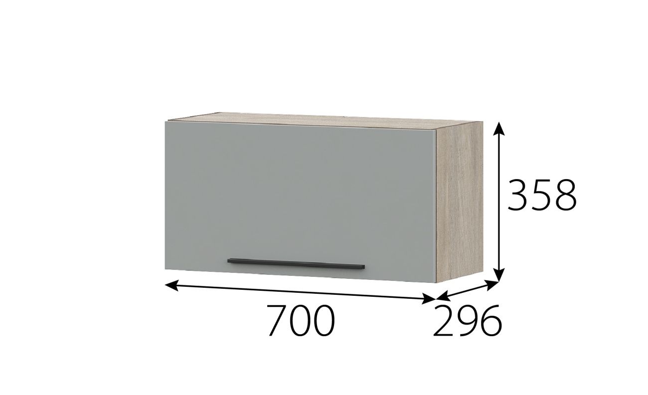 "этна" шкаф навесной барный 700 (7му1я) софт «Курс-Мебель»