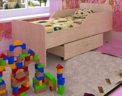 детская кровать с ящиком лдсп «Курс-Мебель»