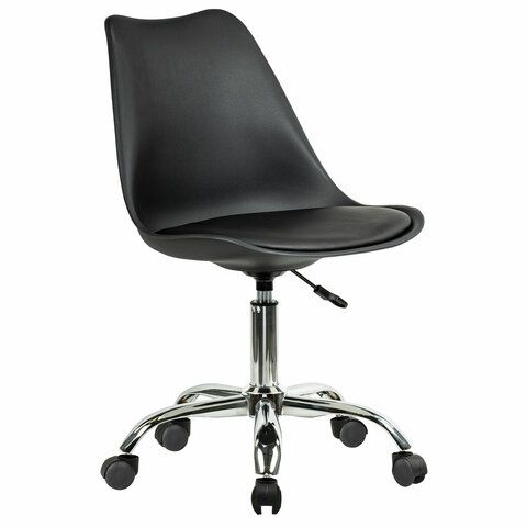 кресло стул brabix "eames mg-310 ch", хром, пластик белый, экокожа белая, 532923 «Курс-Мебель»