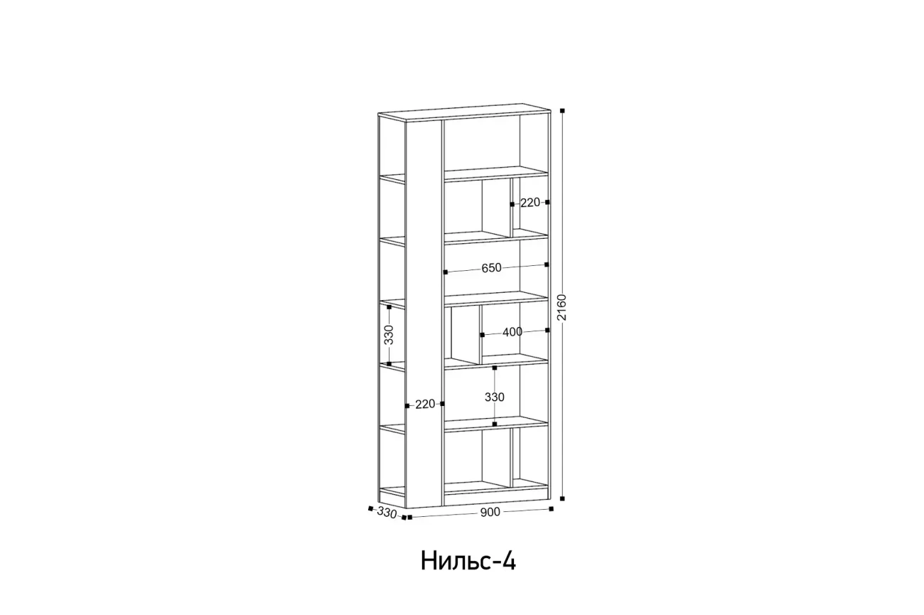 "нильс 4" стеллаж «Курс-Мебель»