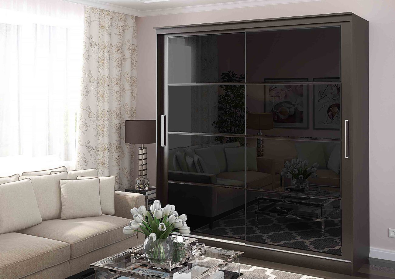 шкаф-купе "танго" лакобель 1,5м «Курс-Мебель»