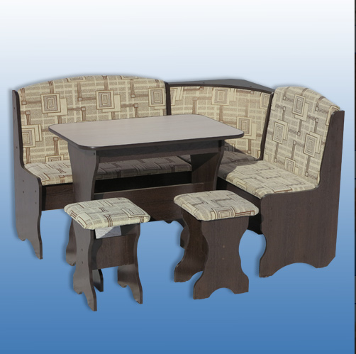 кухонный уголок ткань (диван+стол+табурет 2 шт) «Курс-Мебель»