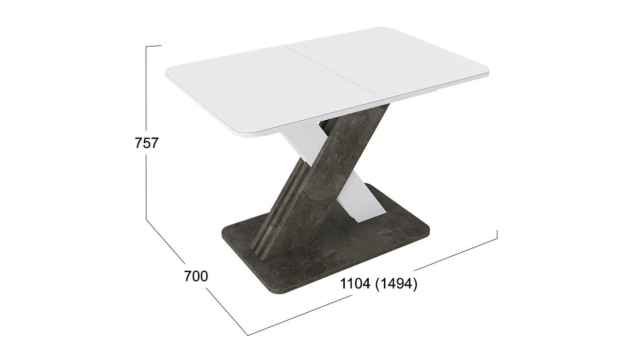 стол обеденный раздвижной «люксембург» тип 1  «Курс-Мебель»