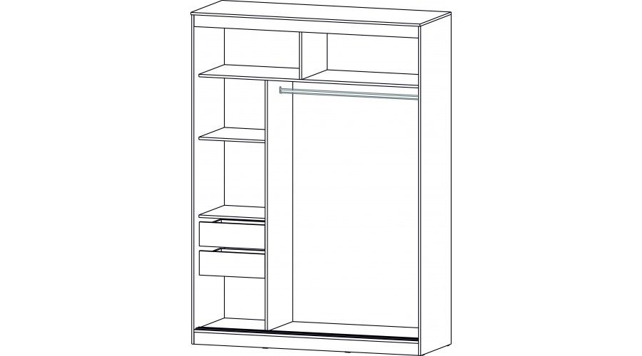 шкаф-купе соната 1.6 м. «Курс-Мебель»
